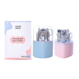 LMLTOP 9pcs Manicure Pedicure Salon Equipment Set Heart Shape Stainless Steel Nail Clippers Pedicure Kit F0128 OEM Available