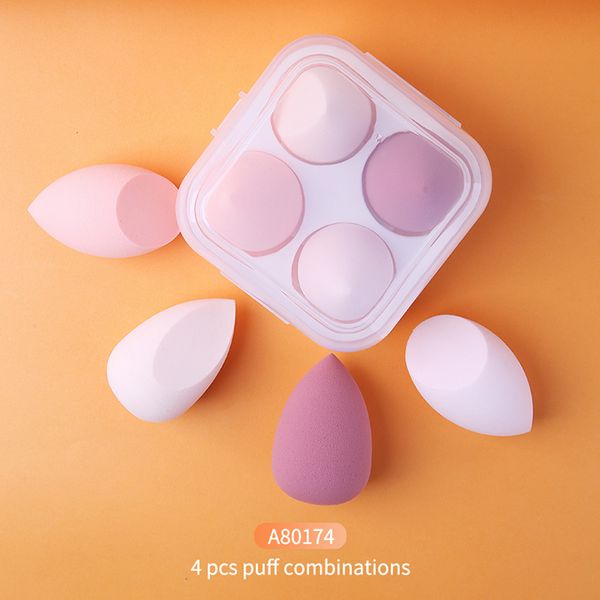Lameila Custom Logo A80174 Makeup Blender Foundation Beauty Sponge Set Unique 4pcs/Box Sponge Blender Puff