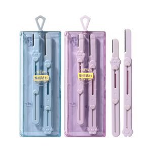 SY342 Tough Double-End Facial Razor Hair Remover Dermaplaning Set Double Head Eyebrow Shaper Shaver Trimmer Shaver