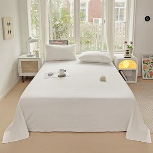 Wholesale Bed Sheets Solid Hotel Bedding Set Washed Soft Microfiber Bed Sheet