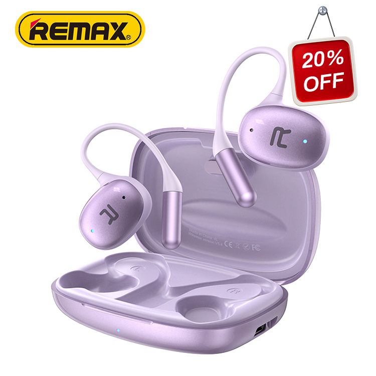 Remax Lightweight Earphones Ows Active Noise Cancelling Open Ear Earbuds Wireless Bluetooth 5.4 Headphones ANC Open Ear Earbuds