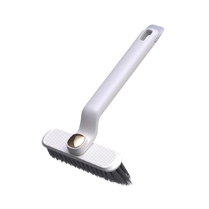 Eco-Friendly 2Pcs Multi-Function Rotating Crevice Cleaning Brush Set Hard Bristle Handheld Grout Scrub Brush Shower Bathroom