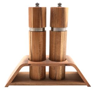 Kitchen Accessories Wood Pepper Grinder Salt and Pepper Grinder Set of Wooden Pepper and Salt Mills