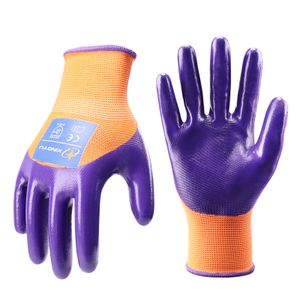 XINGYU Waterproof Gloves for Women Chemical Resistant Work Garden Construction Nitrile Coated Gloves Industrial Safety Gloves