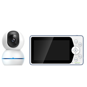 High Quality 5 Inch Wireless Smart Video Baby Monitor Night Vision Temperature Sensor 2-Way Audio Pan Tilt Zoom Built-In Speaker