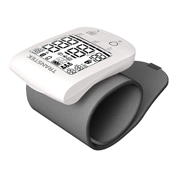 TRANSTEK Smart Digital Wrist BP Monitor One-Key Measure Large LCD Display Adjustable Blood Pressure Cuff Machine Electric Source