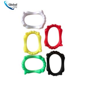 Wholesale Glow-in-Dark Ghost Teeth -  Plastic Vampire Fangs for Halloween Pranks, 4x6.5cm Horror Gag Toy