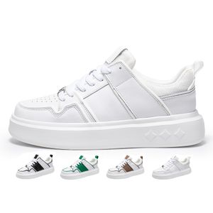 2024 Men's Custom Sneakers Breathable White Walking Shoes with Anti-Slippery Hard-Wearing Lace-up Design and Mesh Lining