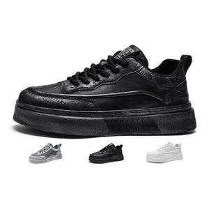 2024 Men's New Style Casual Sneakers Custom Black Lace-Up Logo Breathable Comfortable Anti-Slip Walking Shoes for Spring Autumn
