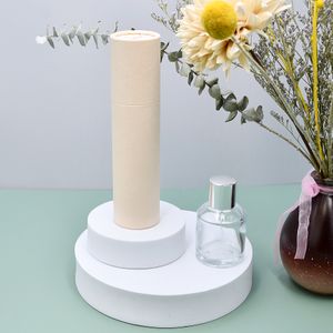 New Recyclable Tea Cylinder Box for Skin Care Black Perfume Candle Beauty Cosmetic Craft Essential Oil Paper Tube Packaging for