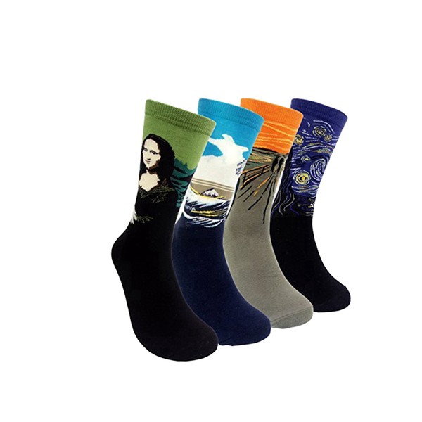 Bulk Novelty Cotton Mens Dress Socks Funny Fun Colorful Crazy Funky Crew Socks for Men