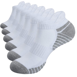 Bulk Low Cut Cotton Blend Breathable Cushioned Running Socks Men's Ankle Athletic Socks with Sport Tab