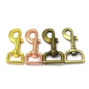 Manufacture 8 Colors 10-38MM Zinc Alloy Metal Snap Dog Hooks for Dog Collar Hardware and Bag Accessories Shoulder Straps