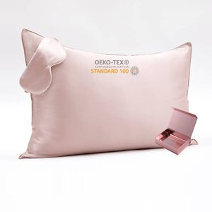 Custom Logo Different Size 19/22mm Natural Mulberry 100 Pure Real Silk Eye Mask Pillowcase Gift Sets