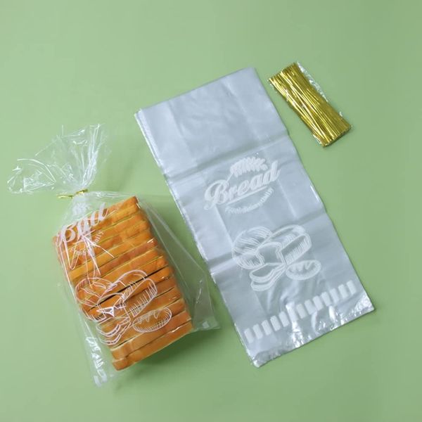 Manufacturer Price Custom Free Design Wicket Bread Packaging Bag Transparent Clear Plastic Bag Transparent Cellophane Bread Bag