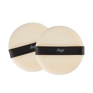 The FACE SHOP Round Flocked Puff Natural Cover Cotton Beauty Tool for Smooth Foundation Application Cosmetic Puffs