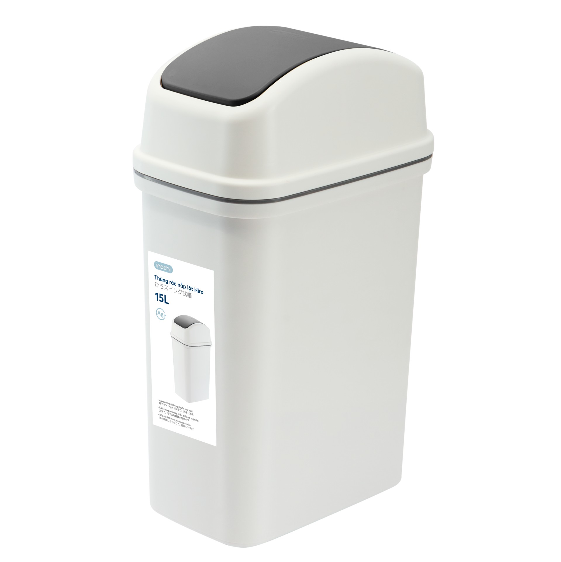 5L PP Foldable Trash Bin with Lid Compact Garbage & Plastic Bin for Kitchen Bathroom Bedroom Waste Bins Garbage Cans