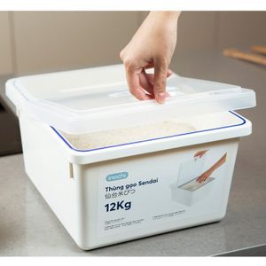 Wholesale Plastic 12kg Rice Storage Container Dry Food Cereal Dispenser Household