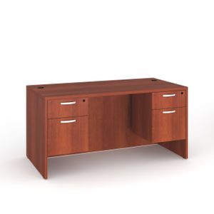 Wooden Office Desk Table with Locks 2 Drawer Pedestal Cabinet Computer Table Desk for Secretary's Executive Desk Set