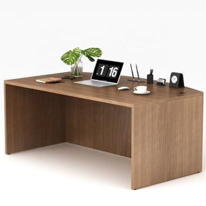 U-Shape Executive Desk Set for Office Building CEO and Boss Elegant Luxury Wooden Office Furniture Set