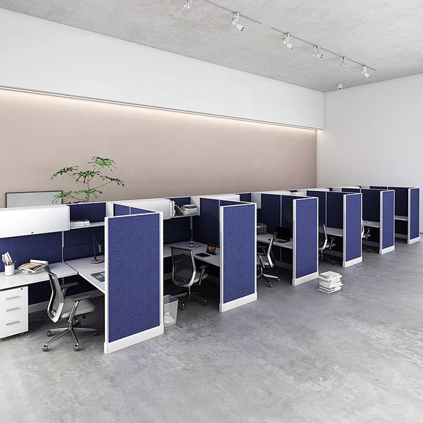 Office Cubicle Modern 6 Person Modular Office Partition for Office Modular Workstation Desk Use