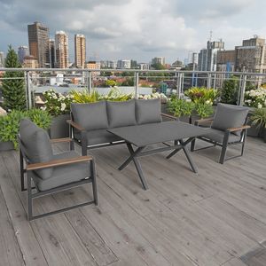 Modern Stylish Luxury Aluminum Garden Sofa Set Durable Outdoor Lounge for Courtyard Living Room  Use