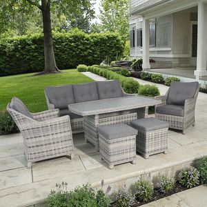 Modern High Quality PE Wicker Mixed Weaving Rattan Furniture Garden Outdoor Sofa Set for Dining Hotel Park Courtyard