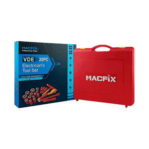 20-PC Insulated Socket Set with VDE Hand Tools in 1/2" Drive