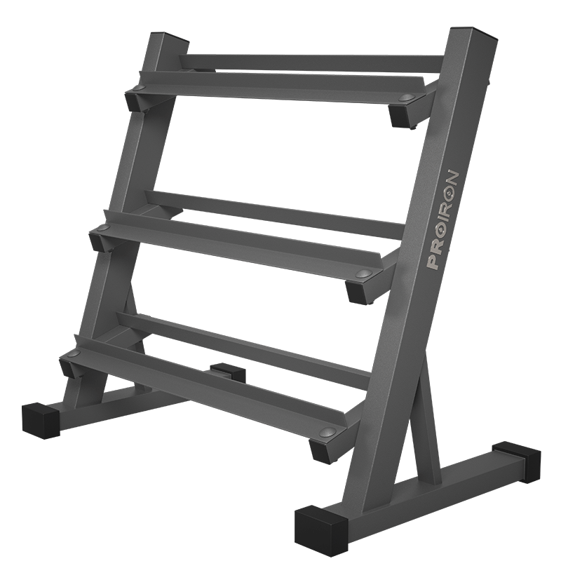 PROIRON Steel Three-tier Dumbbell Rack, 480kg Bearing Capacity with Durable Thickened Steel, Compact and Save Space