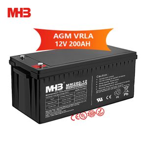 Mhb MM200-12 Lead Acid Battery Pakistan 12V 200 Ah Solar Dry Storage UPS VRLA Agm Batteries for Solar and Wind System