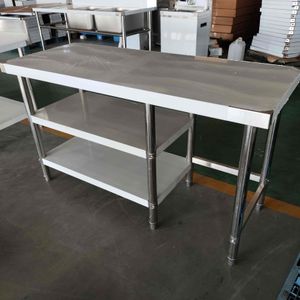 Custom-Made 304 Stainless Steel Worktable Durable Equipment Stand for Commercial Kitchen Use