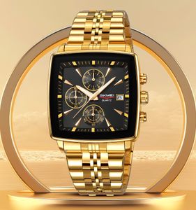 Guangzhou Watch Market Skmei 2434 Luxury Steel Date Stopwatch Custom 30m Water Resistant Quartz Watches