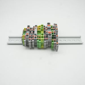 800V 2.5mm Top Entry Spring Feed-through Din Rail Mount Terminal Block