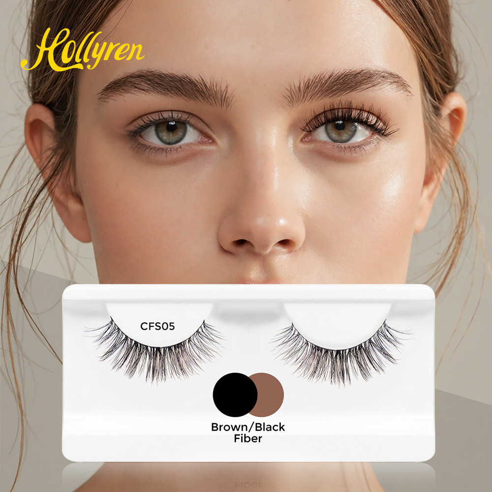 Text Wholesale Strip Lashes Natural Black and Brown Lash Fibres Lashes Fluffy Eyelashes Pestaas