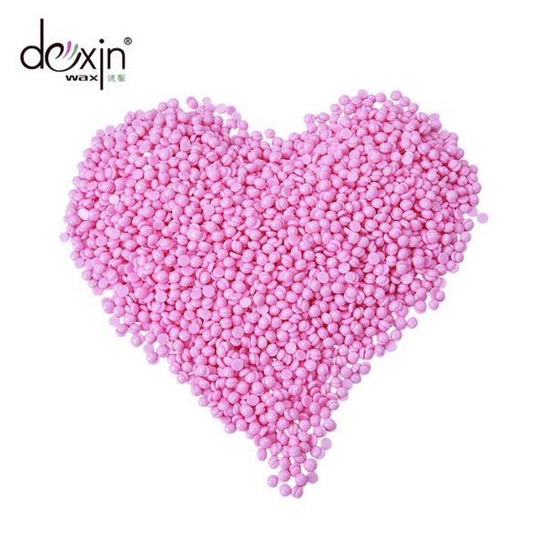 Rose Pearl Pink Rosin Wax Beads OEM Depilatory Hot Wax for Hair Removal Smooth Face Bikini Area Coconut Aloe Packaged Bags