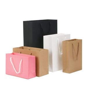 Large Luxury Kraft Paper Shopping Bag Reusable with Ribbon Handle and Custom Logo Printed Features a Magnetic Closure
