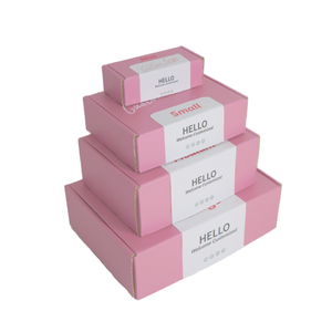 Luxurious Recycled Pink Corrugated Cardboard Mailer Box Matt Lamination UV Embossing for Sock Gift Shipping Customizable Slotted