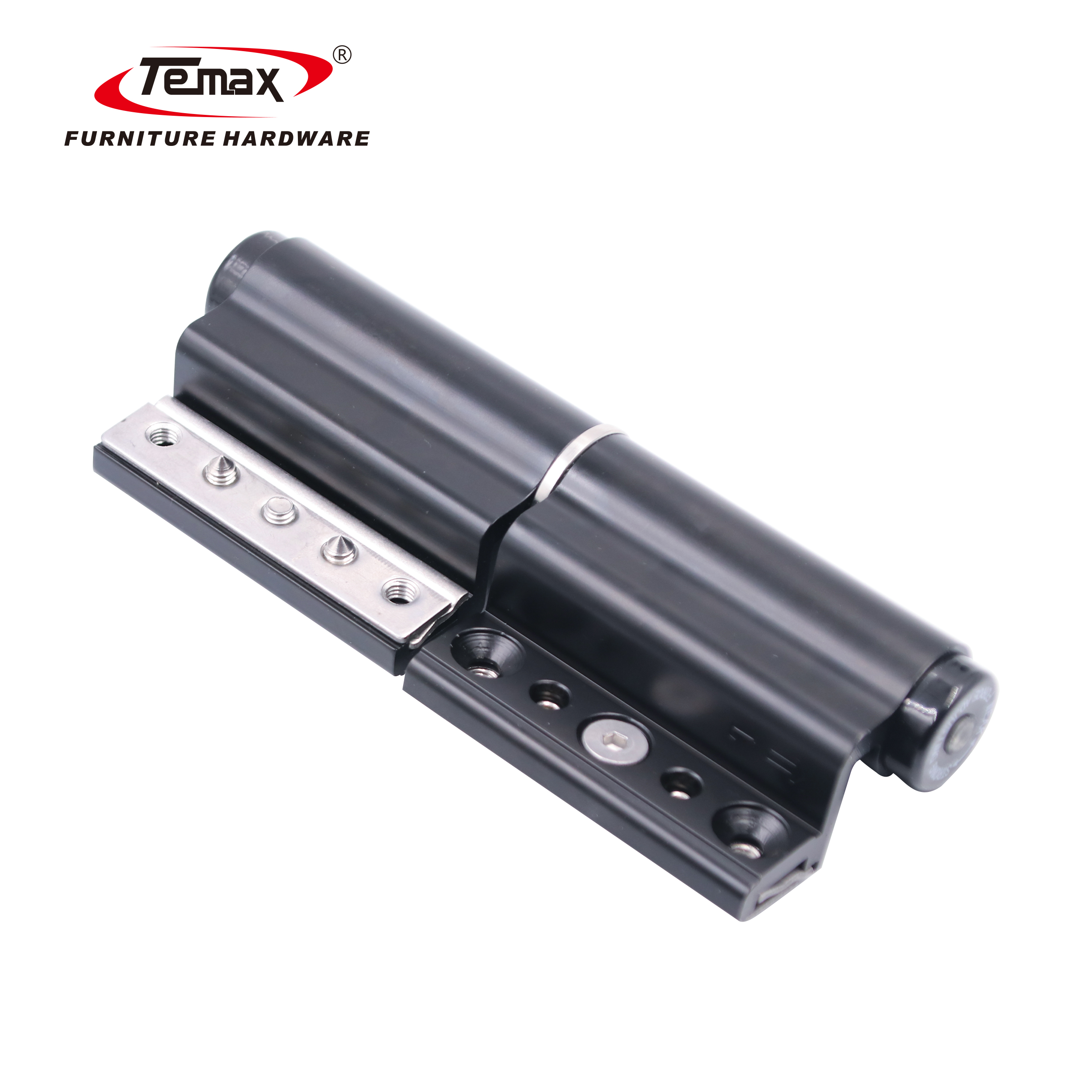 Temax L-Type Aluminum Soft Automatic Closing Hydraulic Pivot Furniture Door Hinge HY603
