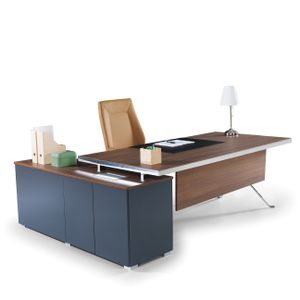 KELEBEK Modern Executive Office Furniture Stylish Manager Desk with Coffee Table PVC Edge-Banded MDF Design