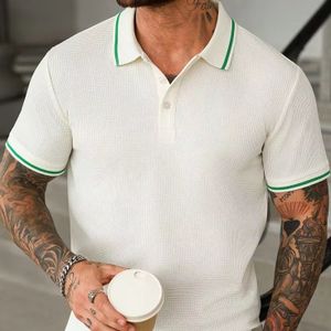 Men Summer Polo Shirt Casual Knitwear Shirt Jacquard Sweater Customize High Quality Sweater for Men