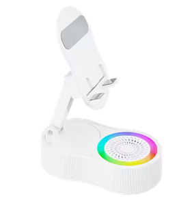 New Arrival Smart Induction for Bluetooth Phone Stand Speaker with RGB LED Lighting Powered by Battery