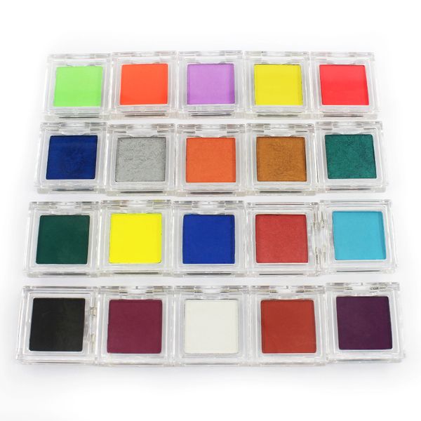 Wholesale Cake Uv Pastel Neon Water Activated Eyeliner for Makeup Glow in Dark Split Cake Eye Liner
