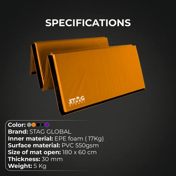 STAG GLOBAL Multi-Purpose Foldable Fitness MAT Gymnastics mat