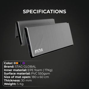 STAG GLOBAL Multi-Purpose Foldable Fitness MAT Gymnastics mat