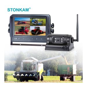 STONKAM 7 Inch Monitor 2.4G 4CH Hd Rear View Backup Reversing AI  Wireless Camera for Truck Trailer Caravan IP69k Waterproof
