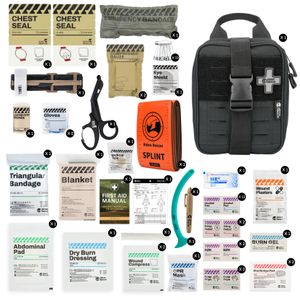 Rhino Rescue Professional Survival Gear Tool Tactical Emergency Ifak  First Aid Kit Pouch Trauma Combat Kit