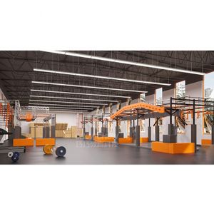 QiaoQiao New Design Indoor Playground School Parkour Training Ninja Warrior Obstacle Course for Kids' Parkour Park Adventure