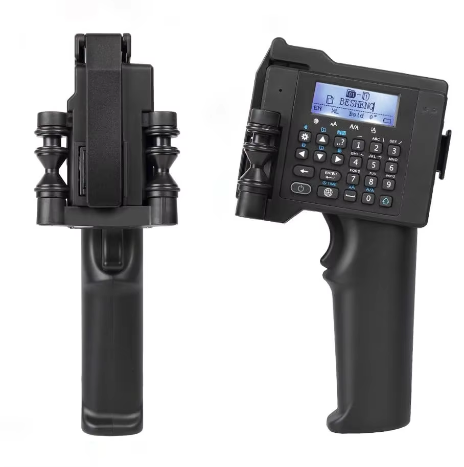 PT2000SE Dot Matrix Mini Cube Laser Inkjet Handheld Printer Inject Coding Gun with Purple Screen for Solvent Ink