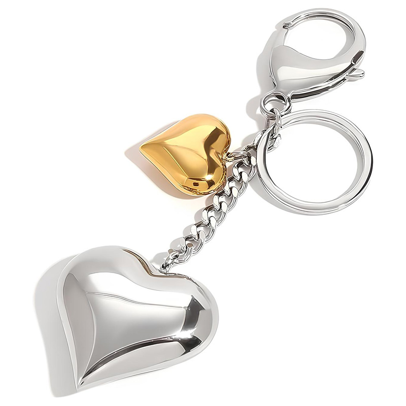 Cheap Keyholder Keyrings Bulk 3D Heart Keychain Zinc Alloy Key Chain Personalized Metal Keychain Key Rings with Logo