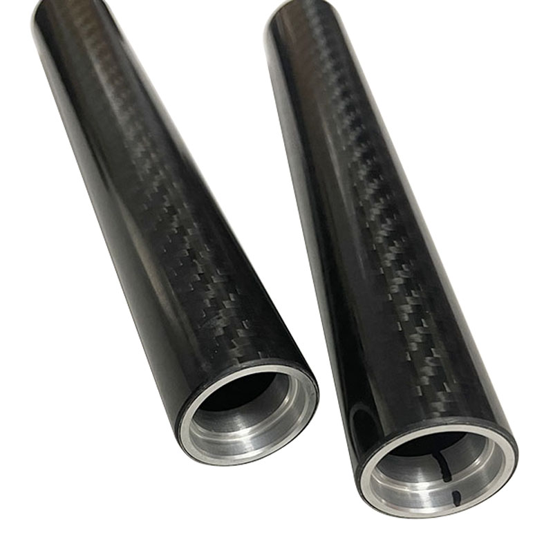 High Quality Hot Selling CNC Carbon Fiber Machining Tube Parts Glossy Twill Customized Size Colorful Carbon Fiber Tube